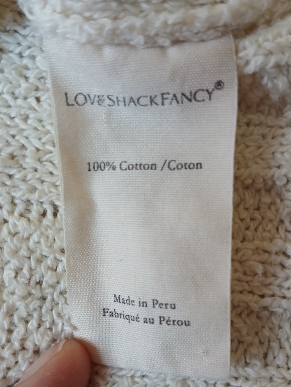 LoveShackFancy Warren Ruffle Cardigan Cream - Picture 6 of 7